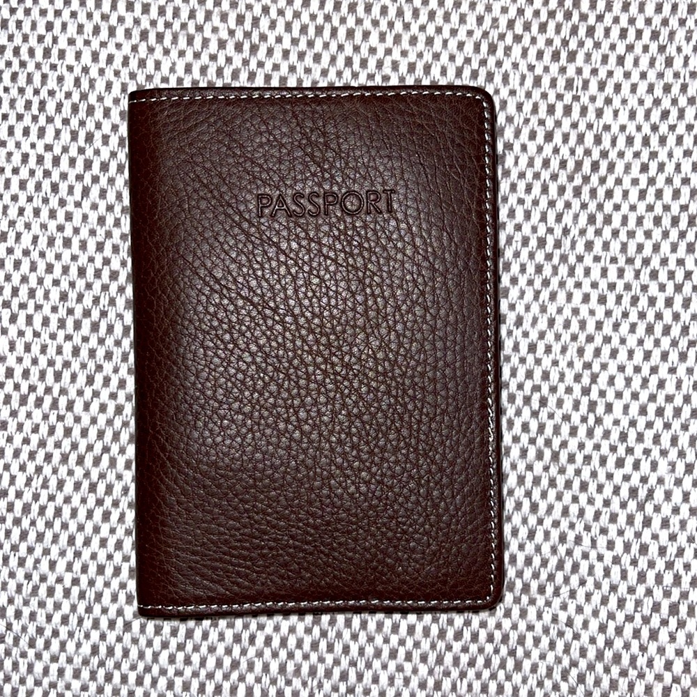 Links of London Black Leather Passport Holder